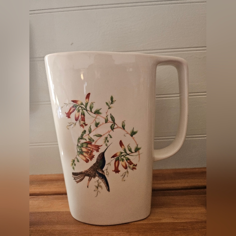 Floral Hummingbird Ceramic Milk Jug